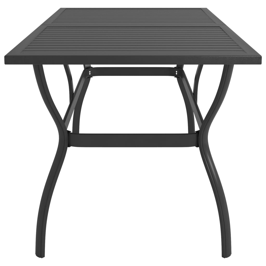 vidaXL طاولة حديقة أنثراسيت 140×80×72 سم فولاذ