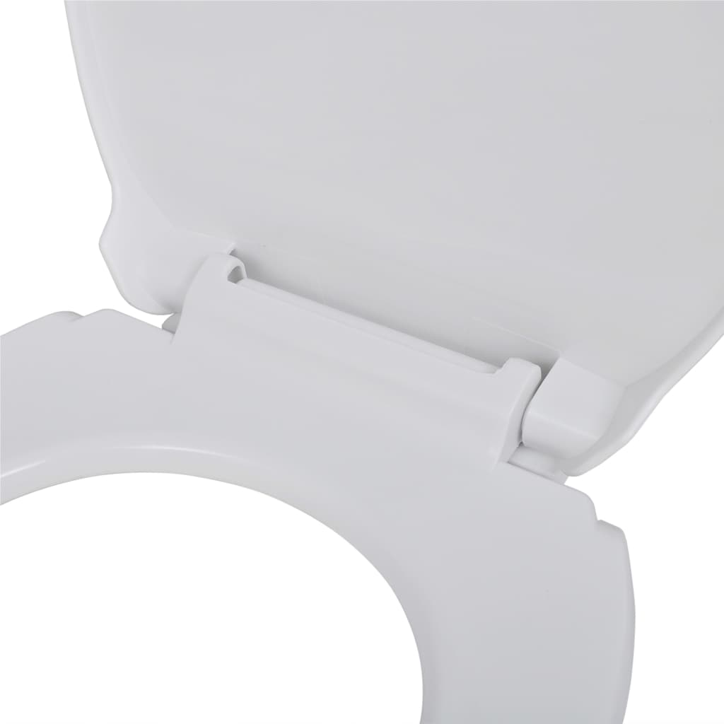 vidaXL مقاعد مرحاض مع أغطية إغلاق ناعم 2 ق بلاستيك أبيض