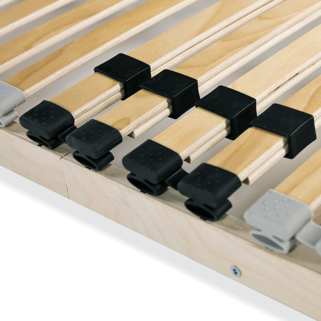 vidaXL قاعدة سرير شرائحية مع 28 شريحة خشبية و 7 مناطق 100×200 سم