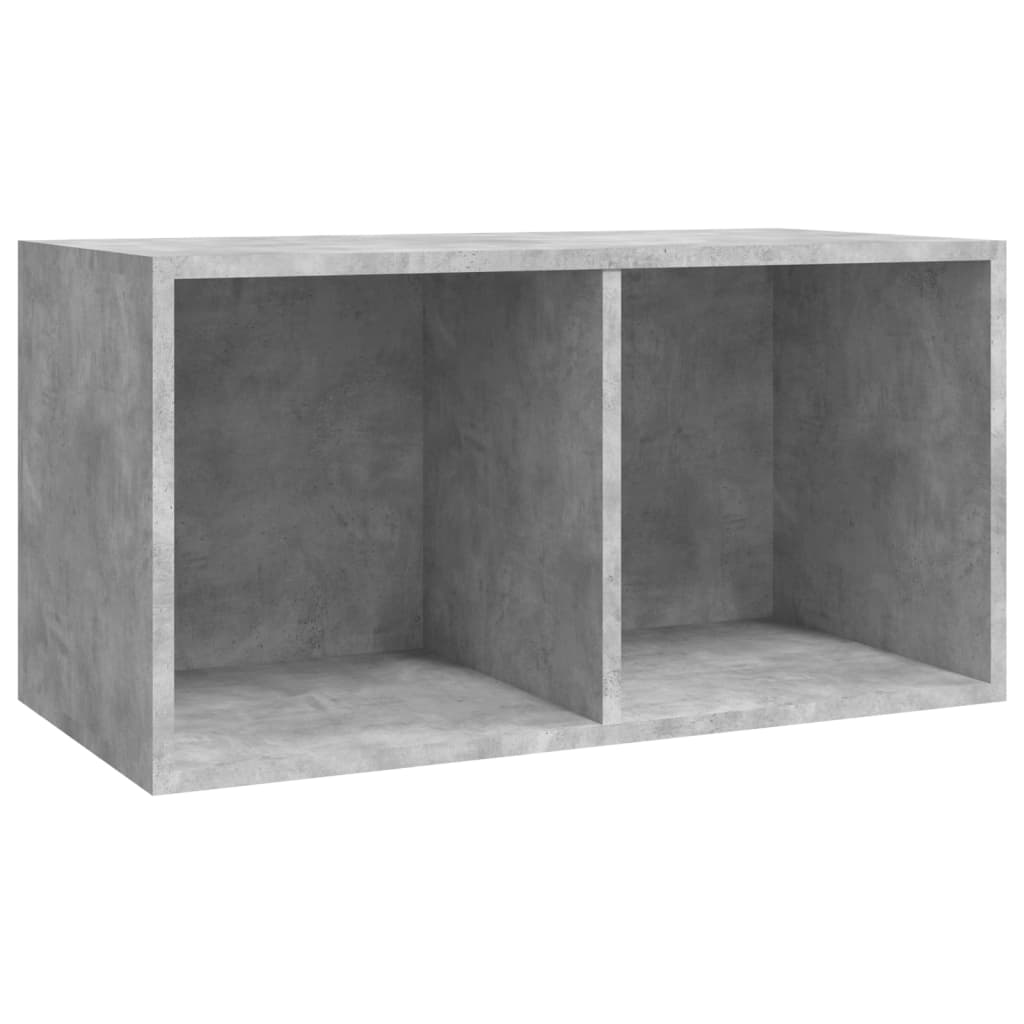 vidaXL صندوق تخزين فينيل رمادي خرساني 71×34×36 سم خشب صناعي