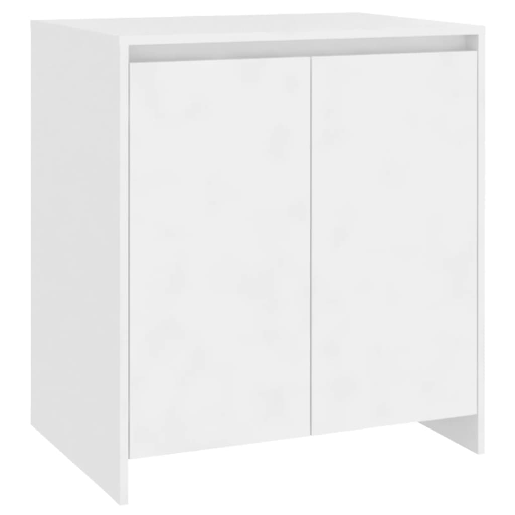vidaXL خزانة جانبية 3 قطع لون أبيض خشب صناعي