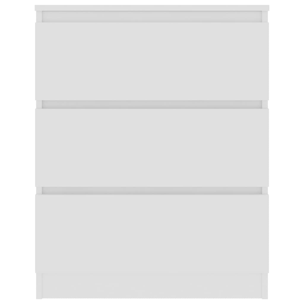 vidaXL خزانة جانبية أبيض 60×35×76 سم خشب حُبيبي