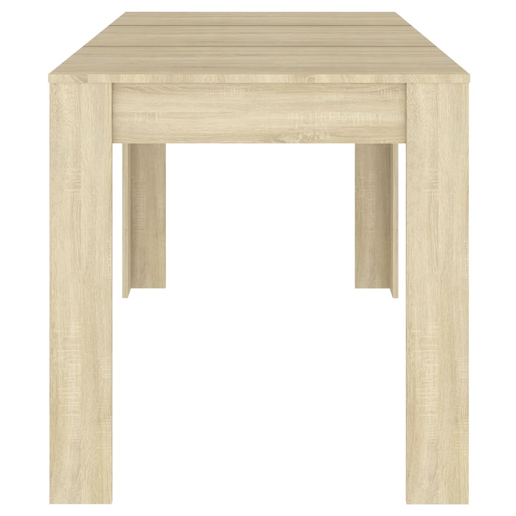 vidaXL طاولة سفرة سونوما أوك 140×74.5×76 سم خشب حبيبي