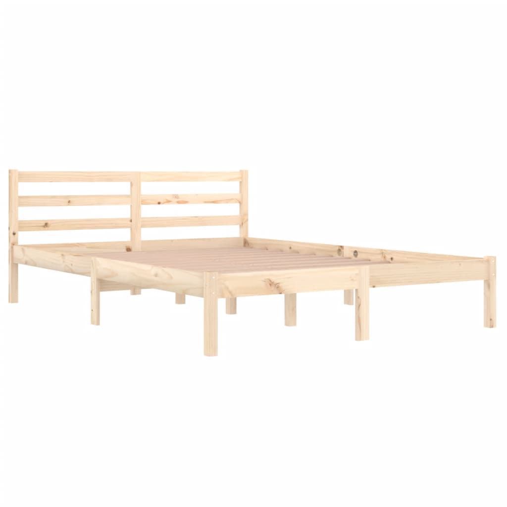 vidaXL إطار سرير خشب صنوبر صلب 140×200 سم