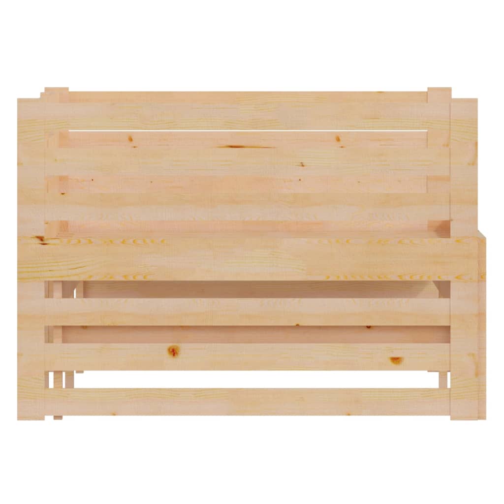 vidaXL سرير نهاري قابل للسحب خشب صنوبر صلب 2×(90×200) سم