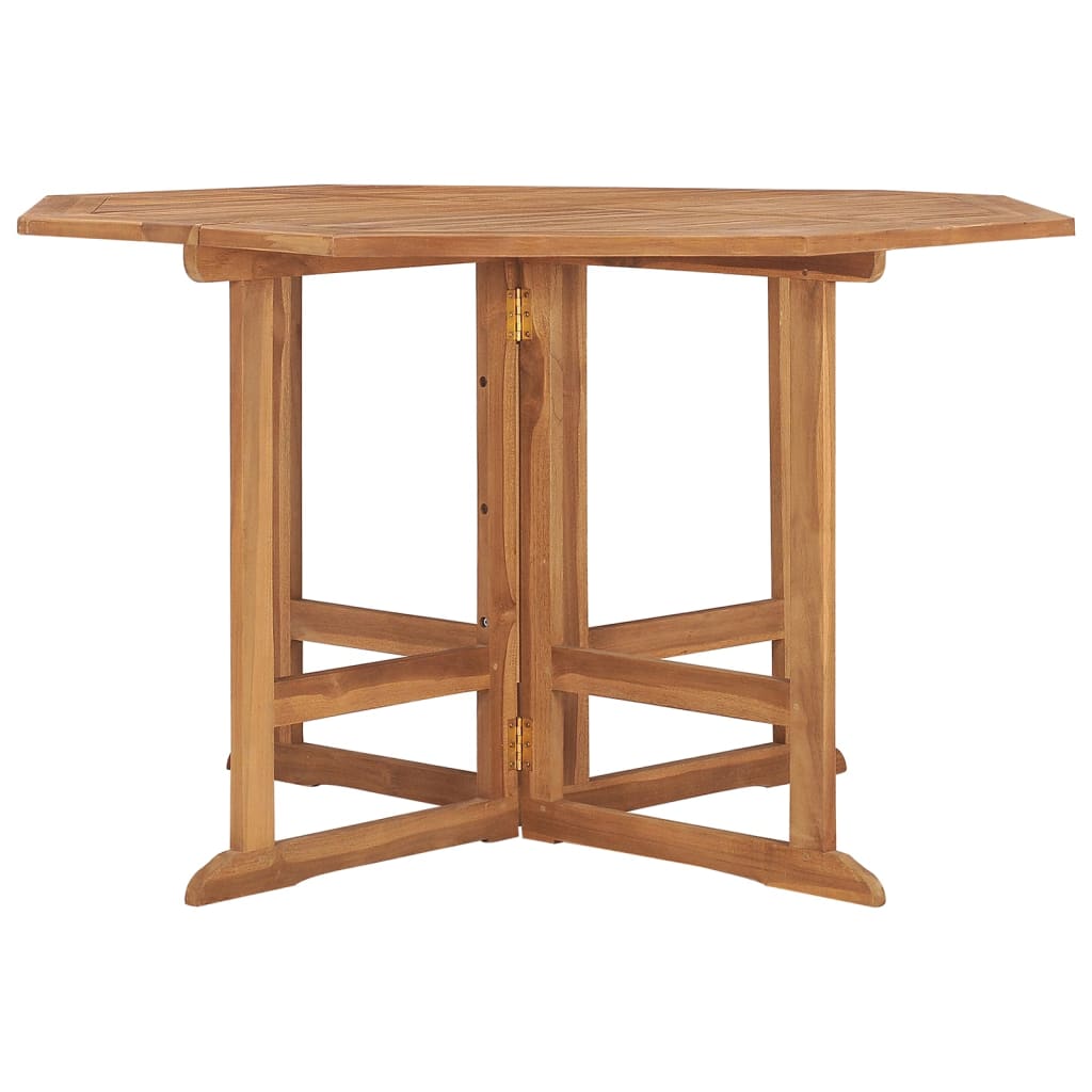 vidaXL طاولة سفرة حديقة قابلة للطي 75x110x110 سم خشب ساج صلب