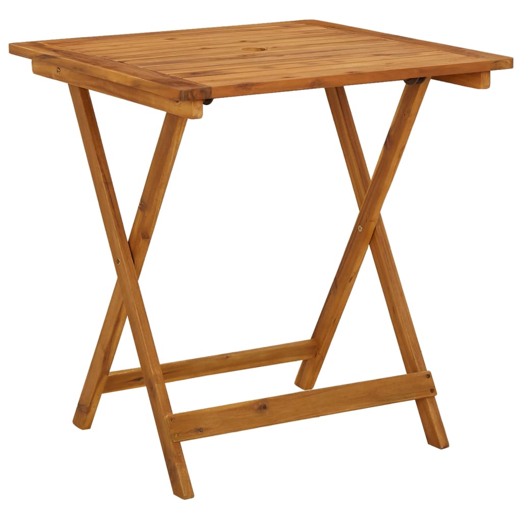 vidaXL طاولة حديقة قابلة للطي 70×70×75 سم خشب أكاسيا صلب