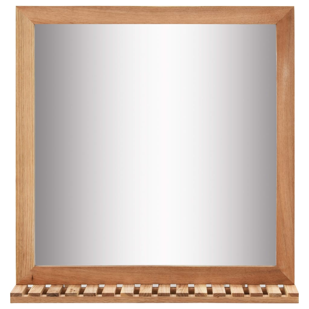 vidaXL مرآة حمام 60×12×62 سم خشب جوز صلب