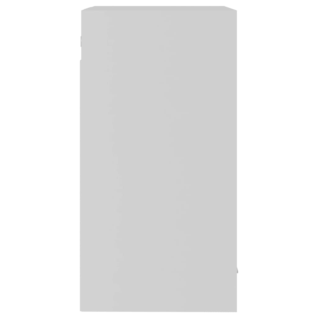 vidaXL خزانة زجاجية معلقة أبيض 40×31×60 سم خشب حبيبي