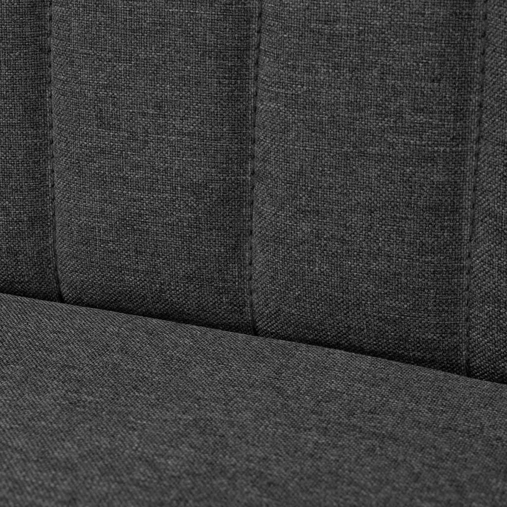 vidaXL أريكة قماش 117×55.5×77 رمادي داكن