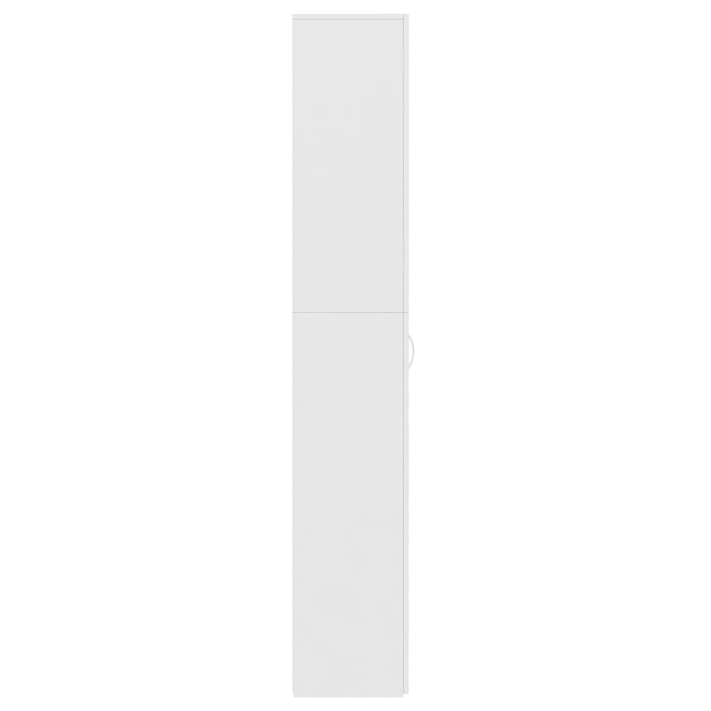 vidaXL خزانة مكتب أبيض 60×32×190 سم خشب حبيبي