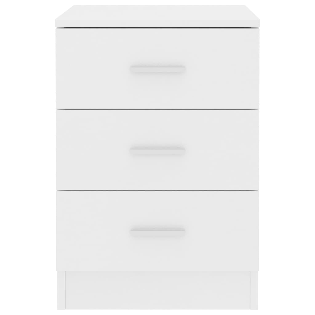 vidaXL خزانة سرير جانبية أبيض 38×35×56 سم خشب مضغوط