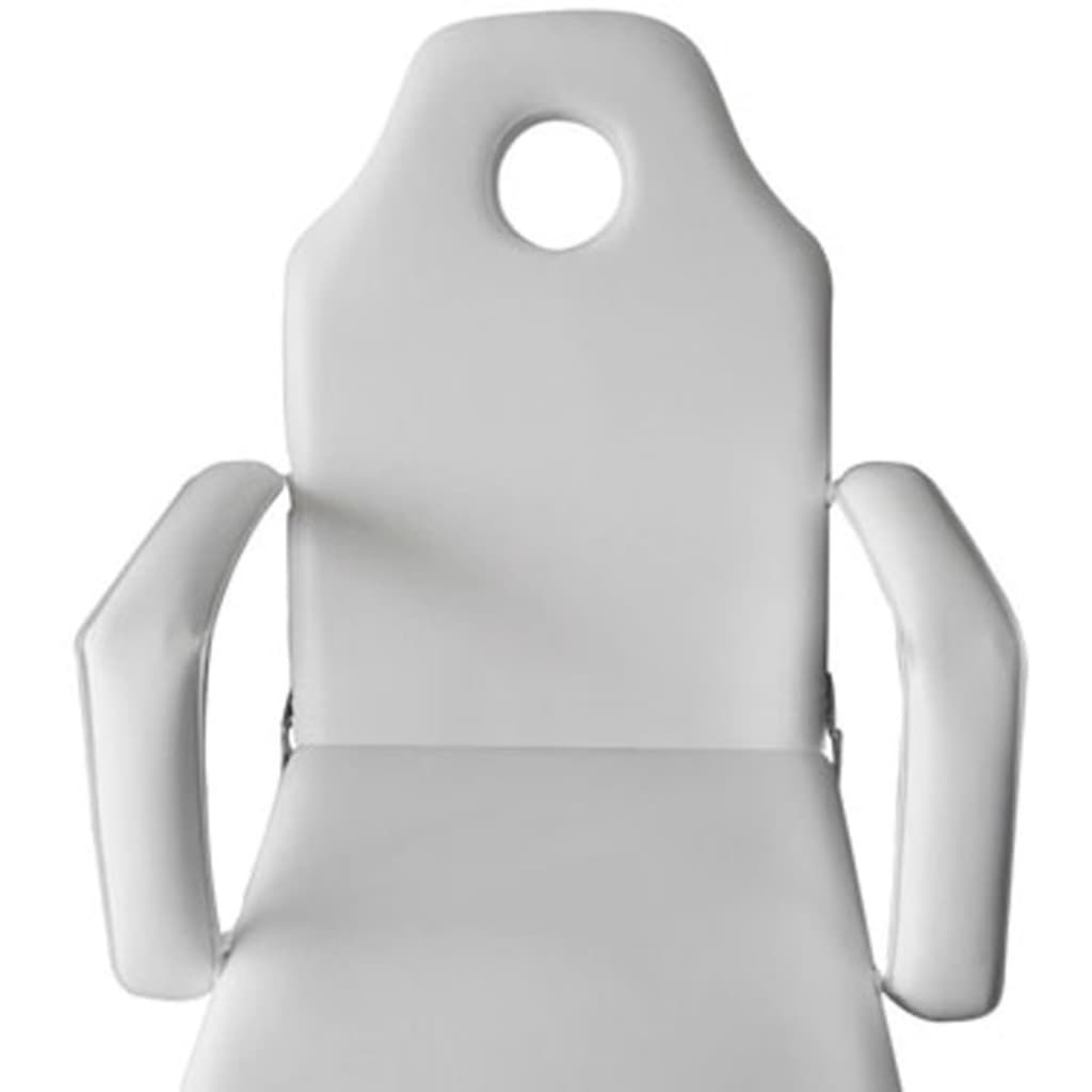 كرسي التدليك للعناية بالوجه جلد صناعي 185×78×76 سم أبيض vidaXL