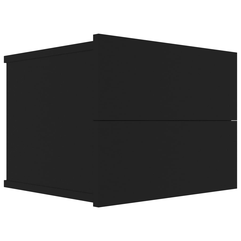 vidaXL خزانة سرير جانبية أسود 40×30×30 سم خشب مضغوط