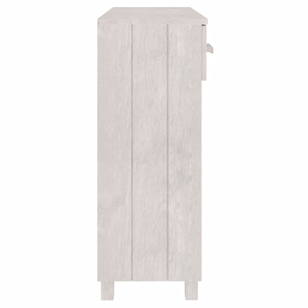 vidaXL طاولة كونسول أبيض 90×35×90 سم خشب صنوبر صلب
