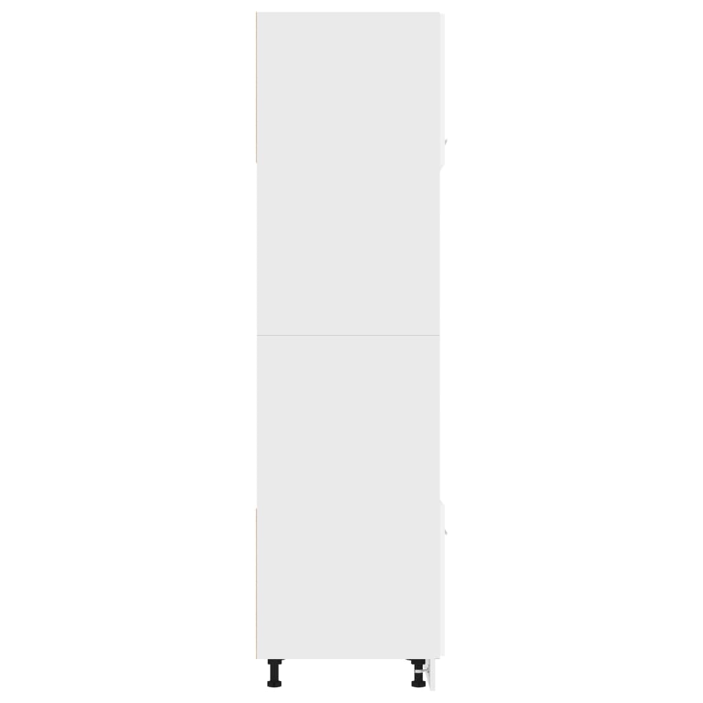 vidaXL خزانة ميكروويف أبيض 60×57×207 سم خشب حبيبي