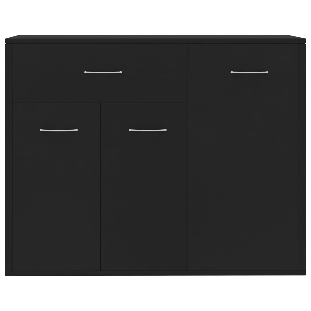 vidaXL خزانة جانبية لون أسود 88×30×70 سم خشب صناعي