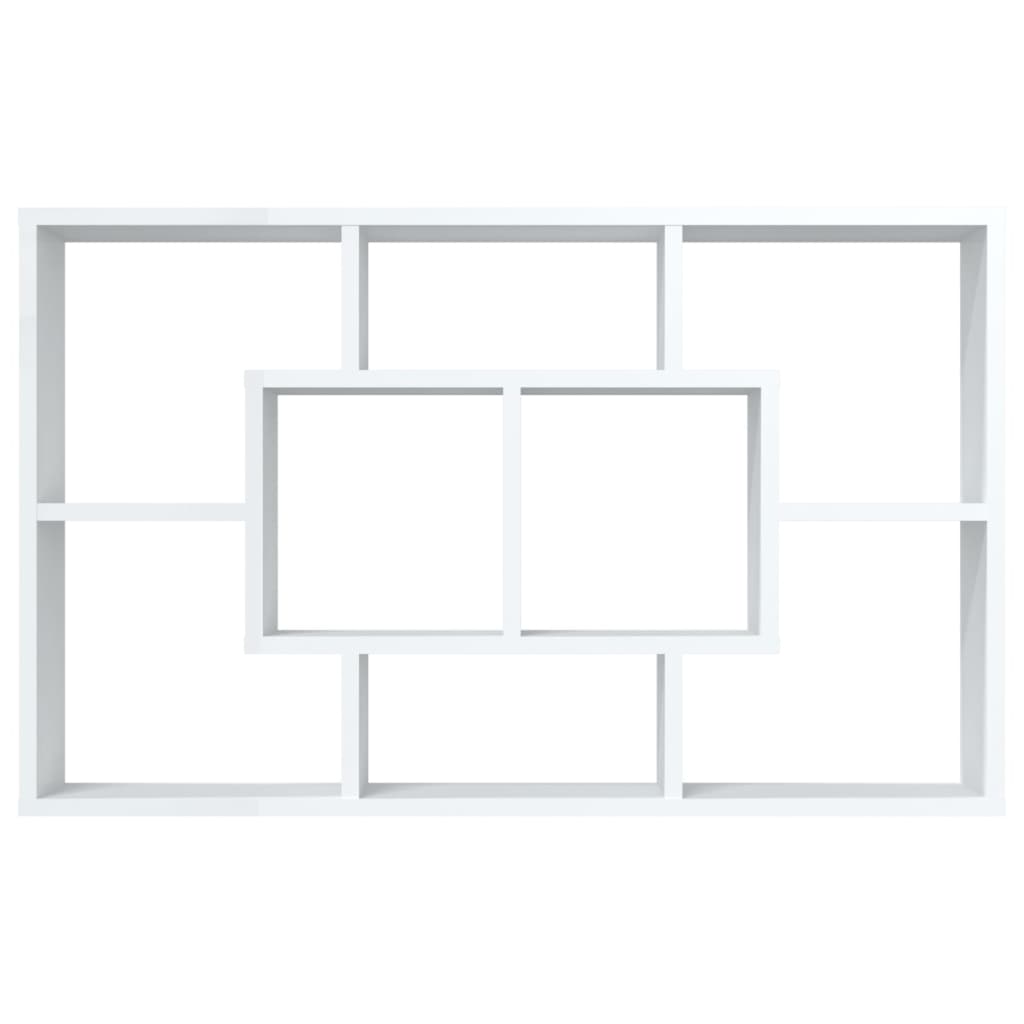 803002 vidaXL رف جداري أبيض 75×16×55 سم خشب صناعي