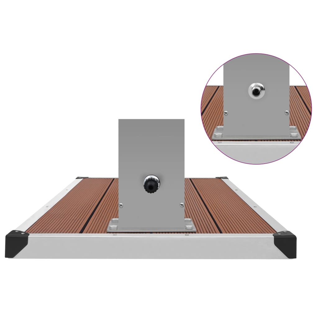 vidaXL دش خارجي مع صينية WPC فولاذ مقاوم للصدأ