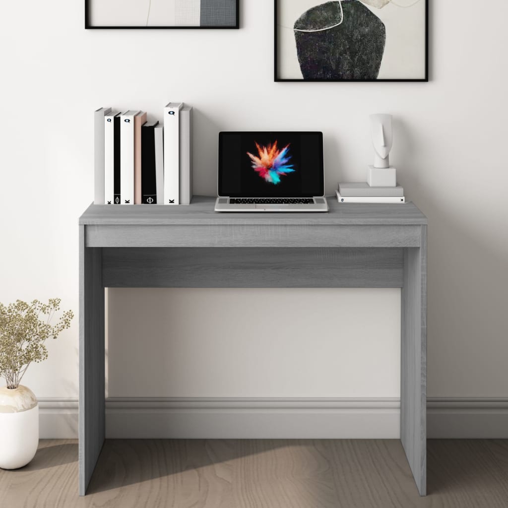 vidaXL مكتب سونوما رمادي 90×40×72 سم خشب صناعي
