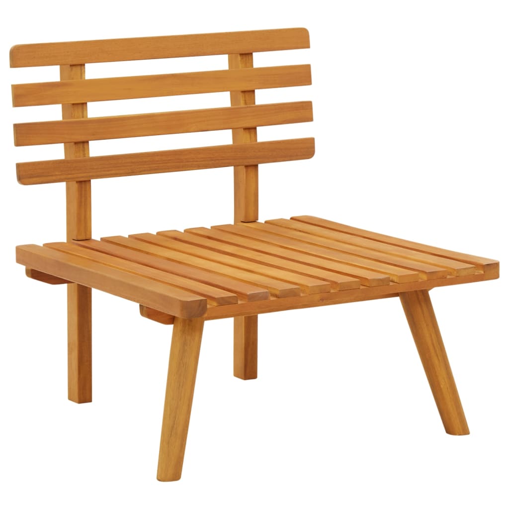 vidaXL كرسي حديقة مع وسائد خشب سنط صلب