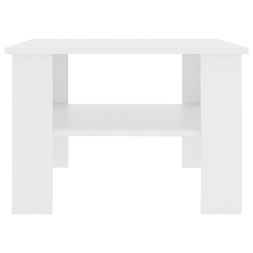 vidaXL طاولة قهوة أبيض 60×60×42 سم خشب مضغوط