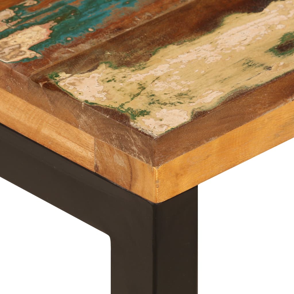 vidaXL طاولة قهوة 100×50×35 سم خشب مستصلح صلب وفولاذ