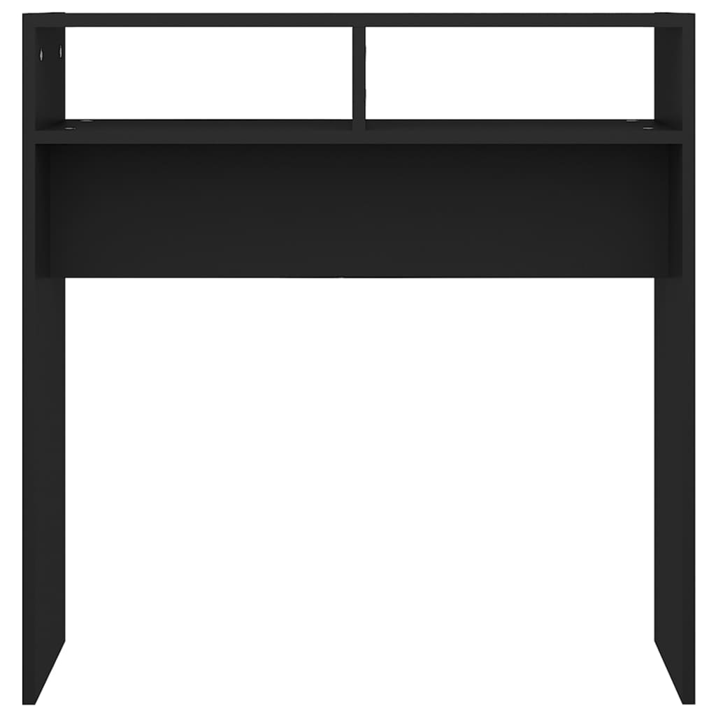 vidaXL طاولة كونسول أسود 78×30×80 سم خشب صناعي