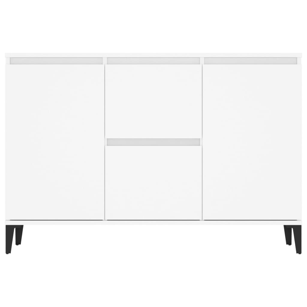 vidaXL خزانة جانبية أبيض 104×35×70 سم خشب صناعي