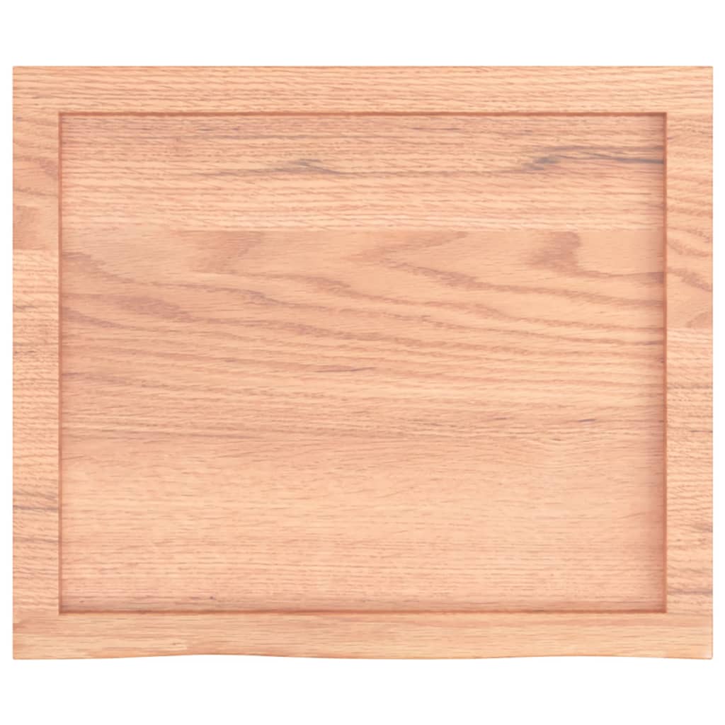 vidaXL سطح طاولة لون بني فاتح 60*50*(2-4) سم خشب بلوط صلب معالج